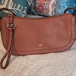 Michael Kors Sunset Peach Camden Small Pouchette Bag